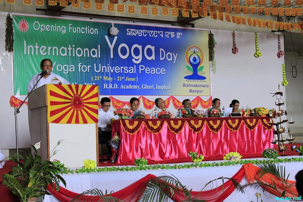 International Yoga Day : Opening function at HRD Academy, Ghari, Imphal ::  21st May 2017 . 