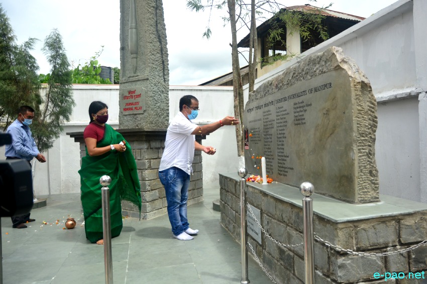 47th Foundation Day of All Manipur Working Journalists' Union / Unveiling of Journalists' Memorial Piller :: 16 September 2020