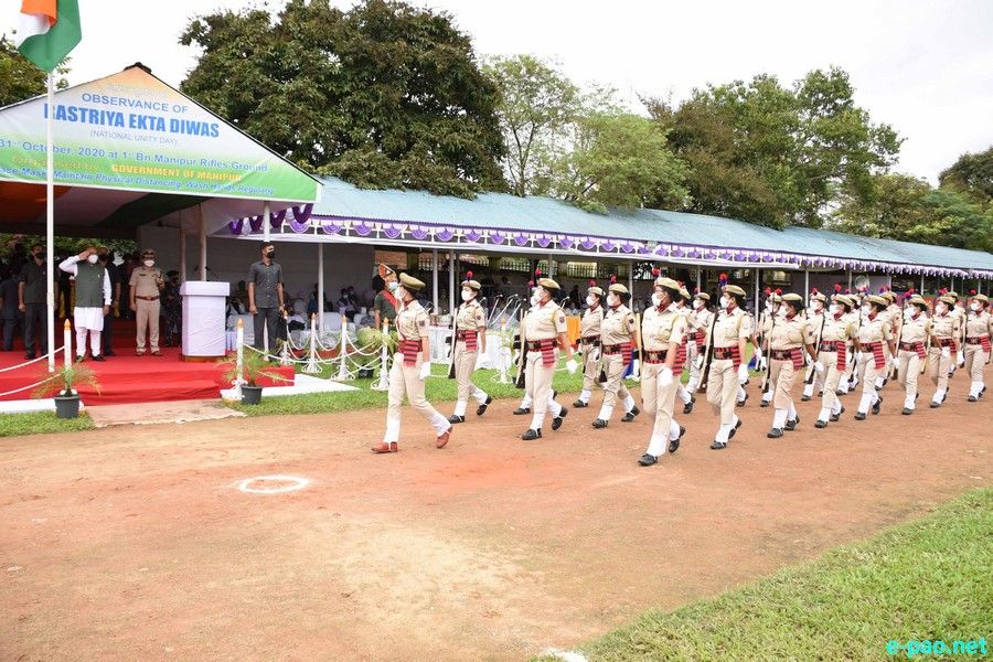 National Unity Day 2020 (Rashtiya Ekta Diwas) celebrated at 1st Bn Manipur Rifles Parade Ground, Imphal :: October 31 2020