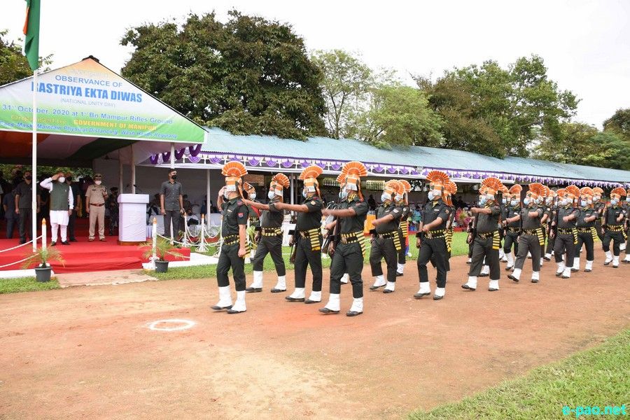 National Unity Day 2020 (Rashtiya Ekta Diwas) celebrated at 1st Bn Manipur Rifles Parade Ground, Imphal :: October 31 2020