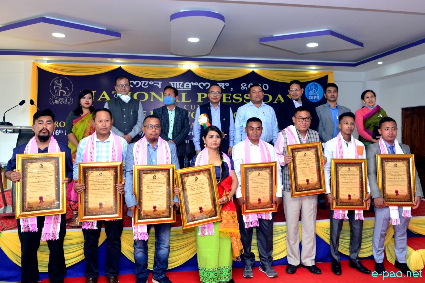 National Press Day & distribution ceremony of 'Manipur State Journalist Award' at DIPR Auditorium, Imphal :: 16 November 2020