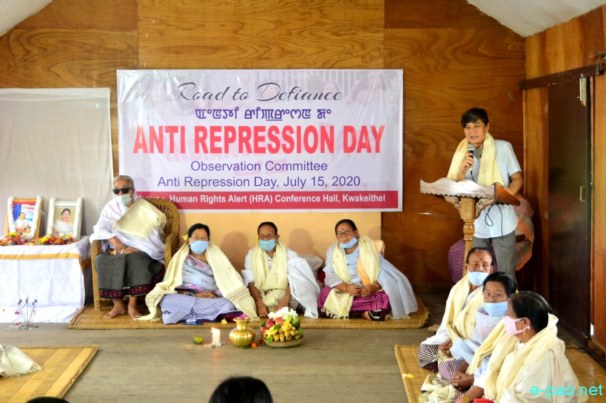 Anti-Repression Day commemorated to mark 16th Anniversary of historic protest by Imas in front of Kangla Gate :: July 15 2020