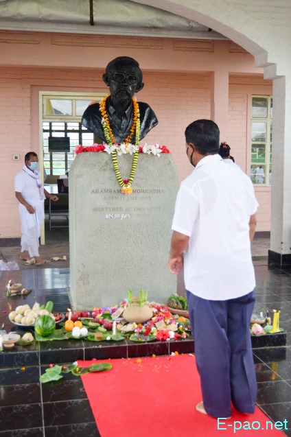 20th death anniversary of Arambam Samarendra: Floral Tribute at Khurai Shalanthong, Imphal :: 10th June, 2020