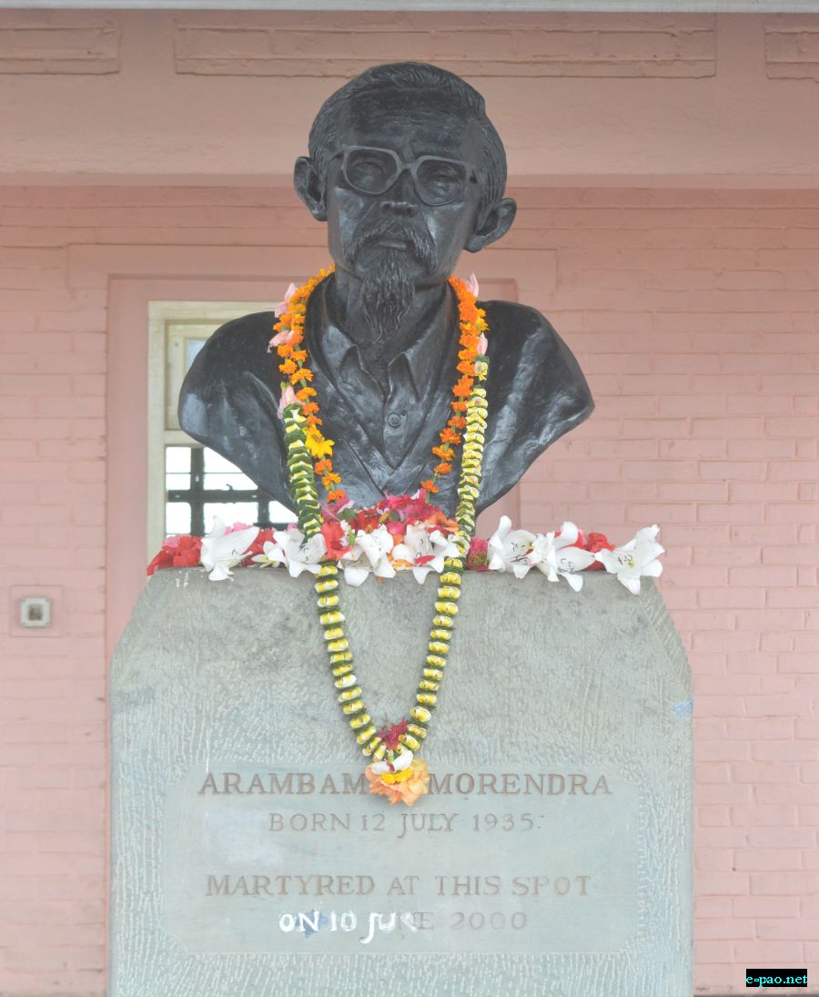 20th death anniversary of Arambam Samarendra: Floral Tribute at Khurai Shalanthong, Imphal :: 10th June, 2020
