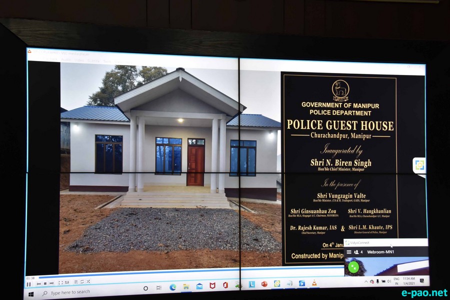 Inauguration of Police Guest House Churachandpur and Renovated District Library Churachandpur  from CM Secretariat, Imphal :: January 04 2021