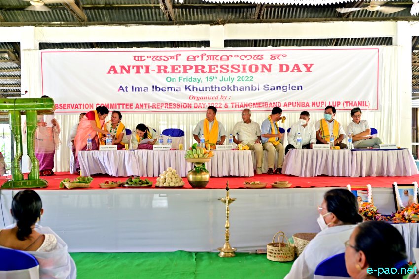 Anti-Repression Day at Ima Ibema Khunthokhanbi Sanglen, DM College Campus, Imphal :: 15th July 2022