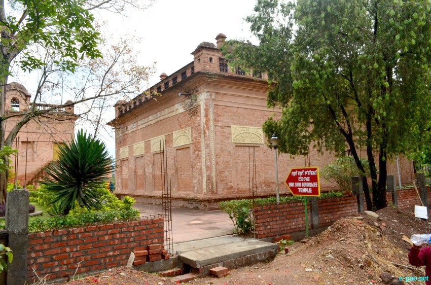 Shree Shree Govindajee Temple inside Kangla undergoing renovationin  May 2013