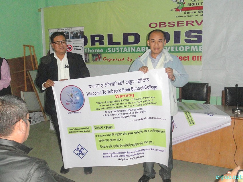 Interaction Programme on 'Tobacco Free Institutions & TB Programme awareness'  at ZEO office, Khoyathong ::  January 16 2015