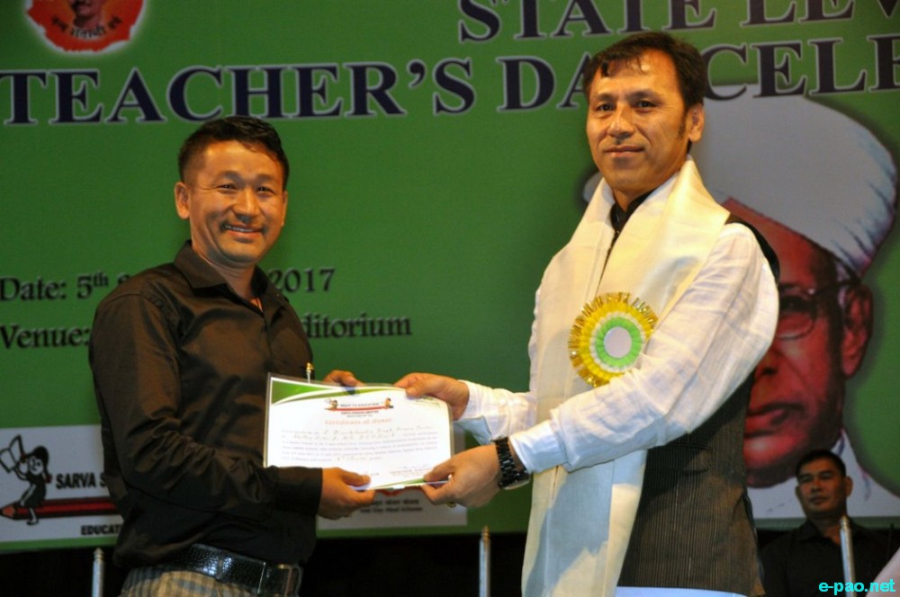 State level Teacher's Day celebrated at MSFDS Auditorium,  Konung Mamang, Imphal :: 5th September 2017