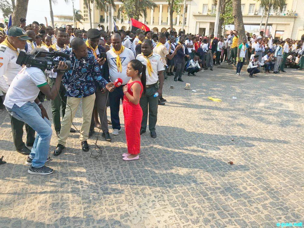 Licypriya Kangujam marching to 'act now on climate change' at Luanda, Angola :: September 22 2019