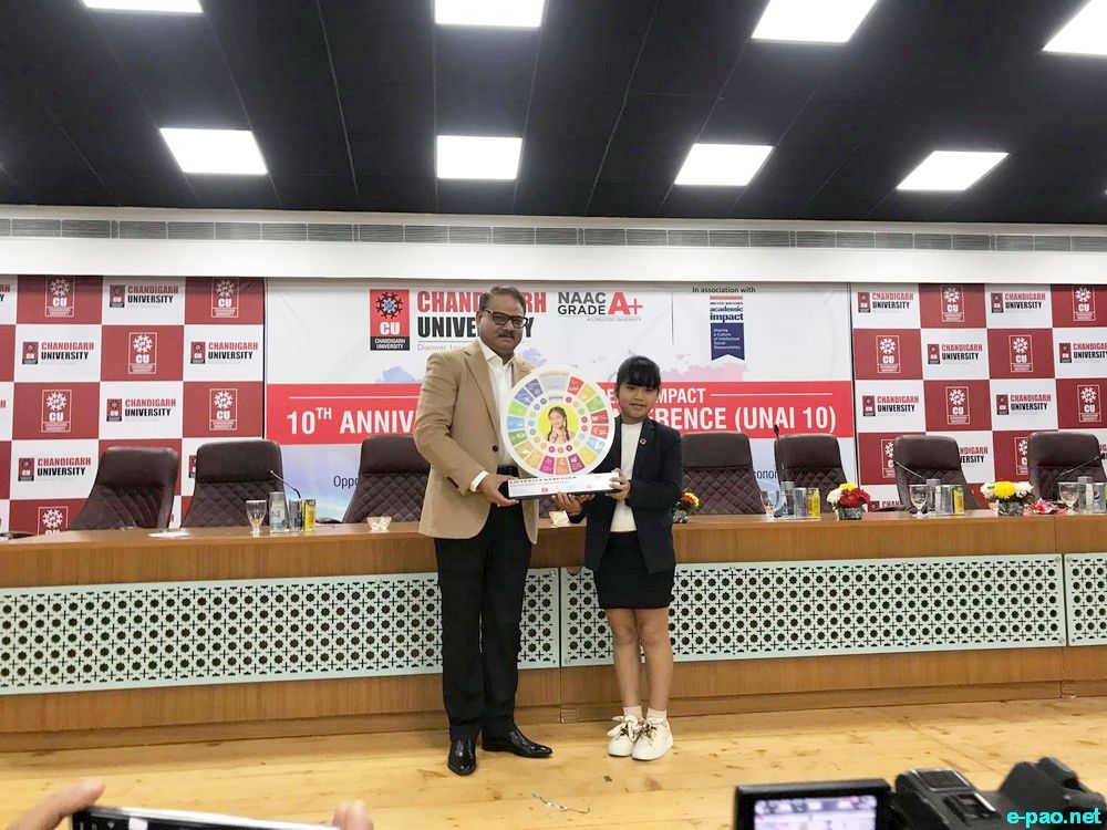 Licypriya Kangujam  honoured with SDGs Ambassador Award 2019 during 10th Session of UNAI at Chandigarh University :: 19th November 2019