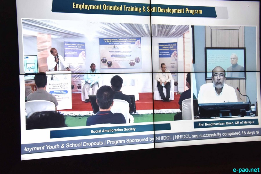 Inauguration of Employment oriented training and Skill Development Programme at CM Secretariat, Imphal :: 7 September 2020
