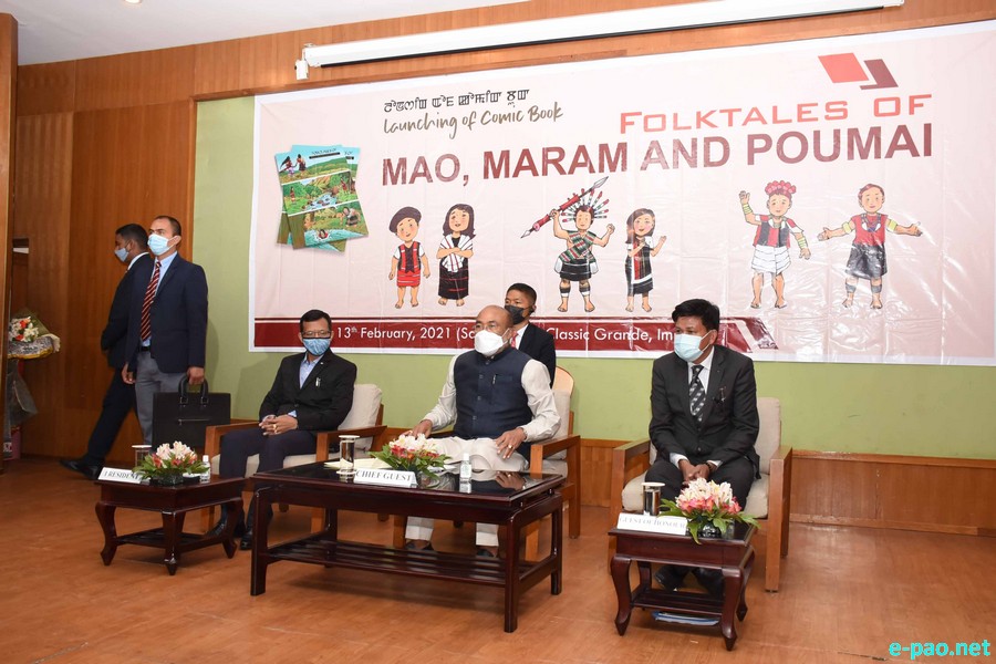 Launching of Comic Book - 'Folktales of Mao Maram and Poumai' at Chingmeirong :: February 13 2021