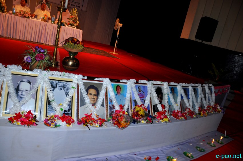 Floral tributes paid by Council of Higher Secondary Education, Manipur (COHSEM) at  JN Dance Academy, Imphal :: May 31 2013