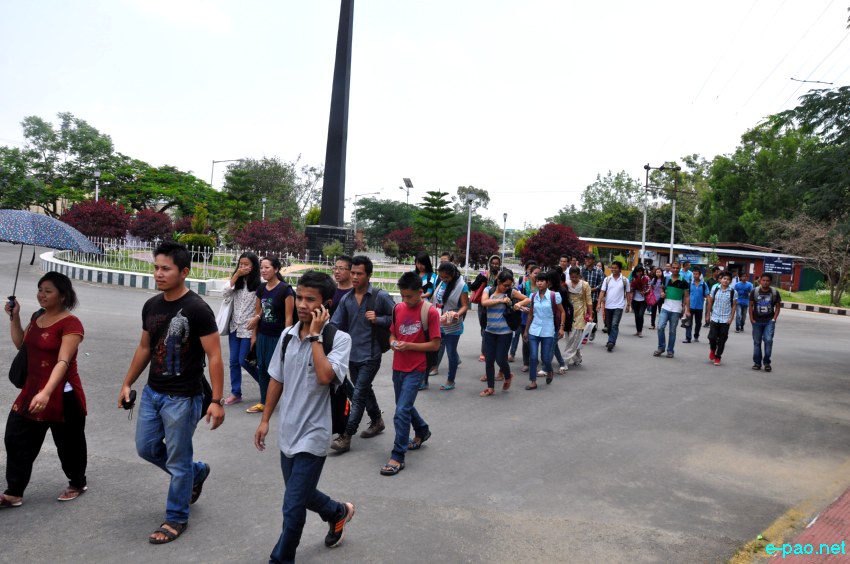 Manipur University Revival Demand Committee rally demanding revival of Student Union :: May 20 2013
