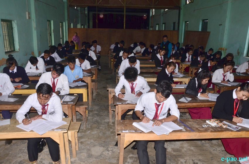 Students appearing for Class XII Exam (Higher Secondary Examination) at Imphal area :: 16 February 2015