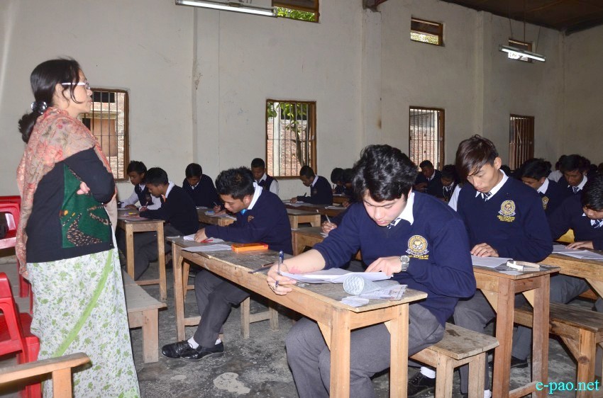 Students appearing for Class XII Exam (Higher Secondary Examination) at Imphal area  :: 16 February 2015