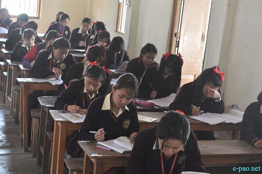 Students appearing for Class X Exam (HSLC Examination) at Imphal area :: 17 February 20159