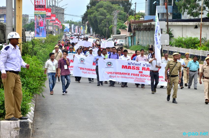 Mass Rally on 'Disturbance Free Educational Zone' from THAU Ground to Iboyaima Shumang Lila Shanglen :: July 4 2015
