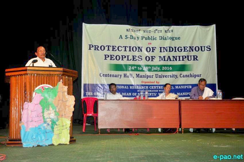 Public Dialogue on 'Protection Of Indigenous People of Manipur' at MU Canchipur :: 27th July 2016