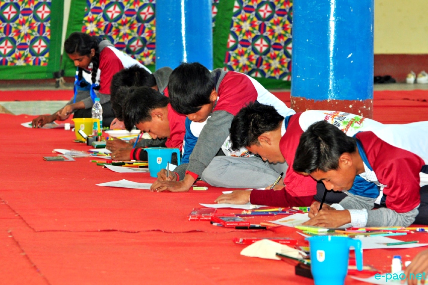 State Level Drawing Competition at Kangshang, Khuman Lampak :: 21 January 2017