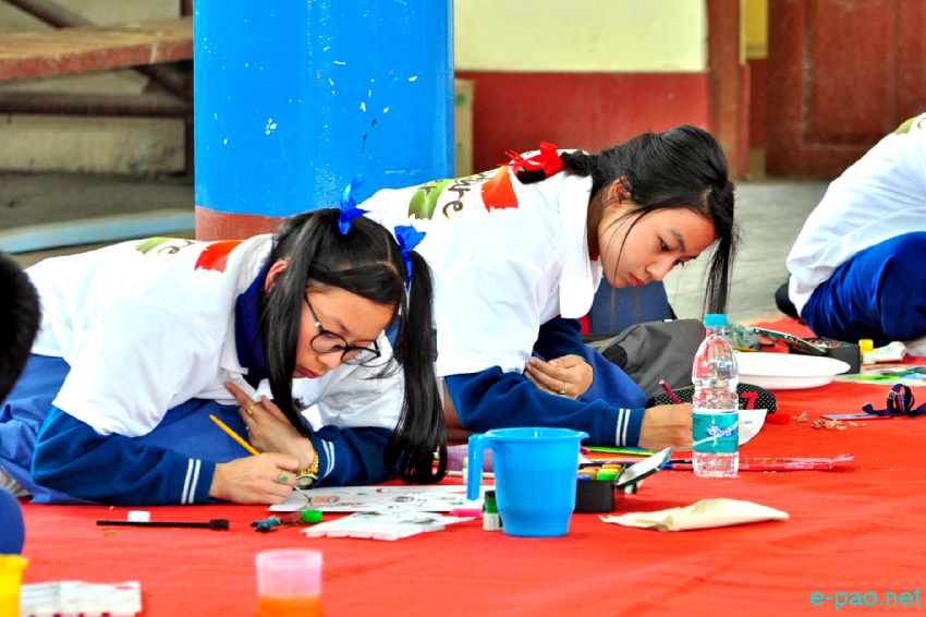 State Level Drawing Competition at Kangshang, Khuman Lampak :: 21 January 2017