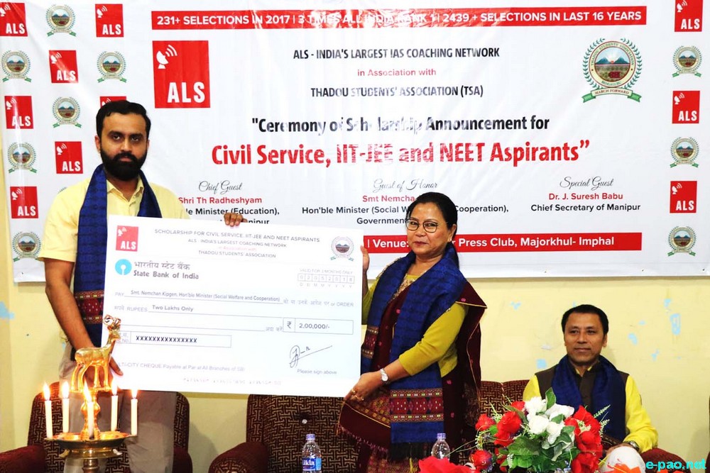 Ceremony of Scholarship Announcement for Civil Aspirants in the state of Manipur :: 03 May 2018