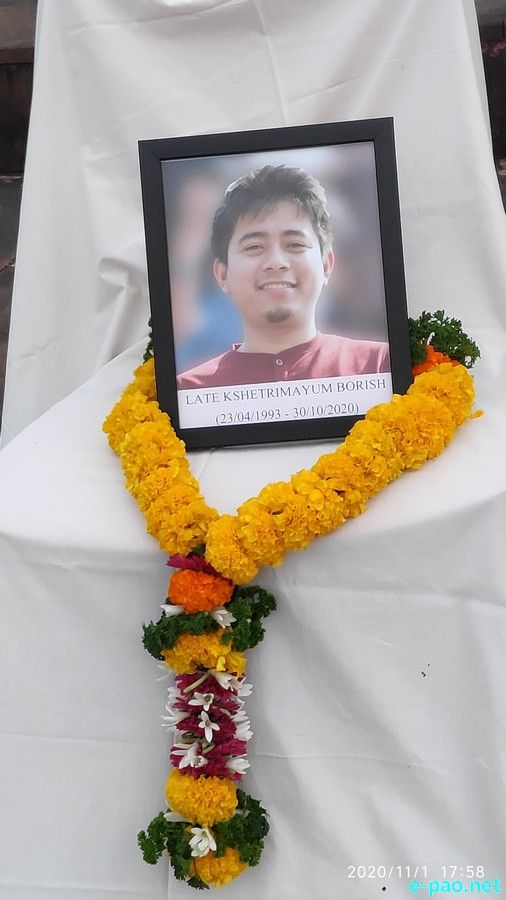 Untimely demise of (L) Kshetrimayum Borish: Condolence at IISER Pune cricket ground :: 1st November 2020