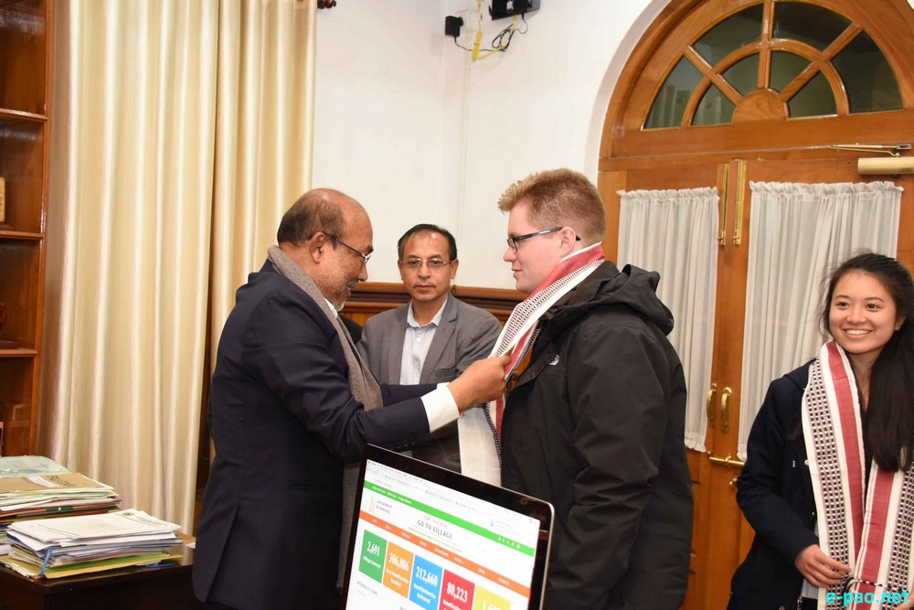 Harvard University team met with Chief Minister N Biren Singh at Imphal :: January 17 2020