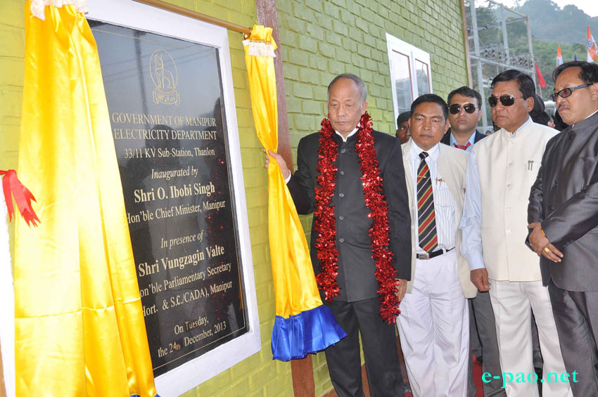 Foundation Stone and Inauguration of Sub Station at Thanlon, Churachandpur  :: 24 December 2013