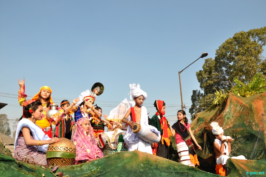 Different communities of Manipur as seen at 64th Indian Republic Day celebration at Imphal on 26 January 2013