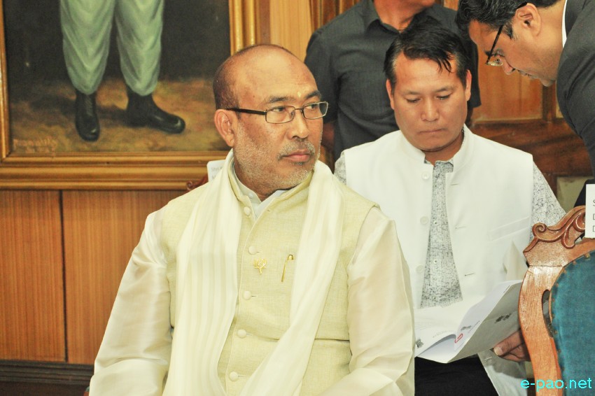 Nongthombam  Biren Singh, Chief Minister of Manipur at Raj Bhavan on 15th March 2017