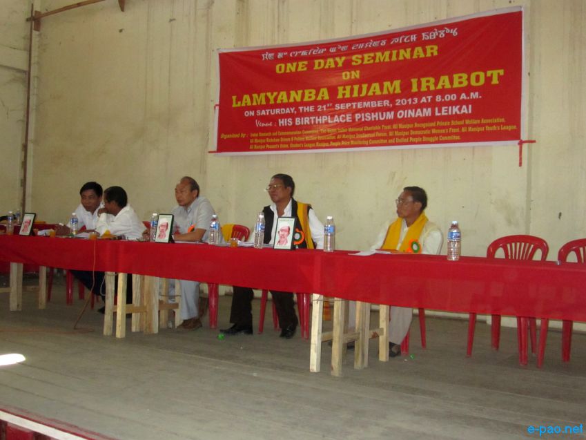 117th Birth Anniversary of Lamyanba Hijam Irabot at  Pishum, Imphal :: 21 Sep / 26 Sep 2013