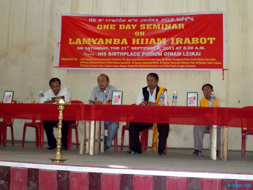 117th Birth Anniversary of Lamyanba Hijam Irabot at  Pishum, Imphal :: 21 Sep / 26 Sep 2013