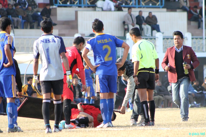 Quarter-Final : Assam Regimental Center, Shillong Vs NISA Thangmeiband  at 56th CC Meet Football :: 10 January, 2013