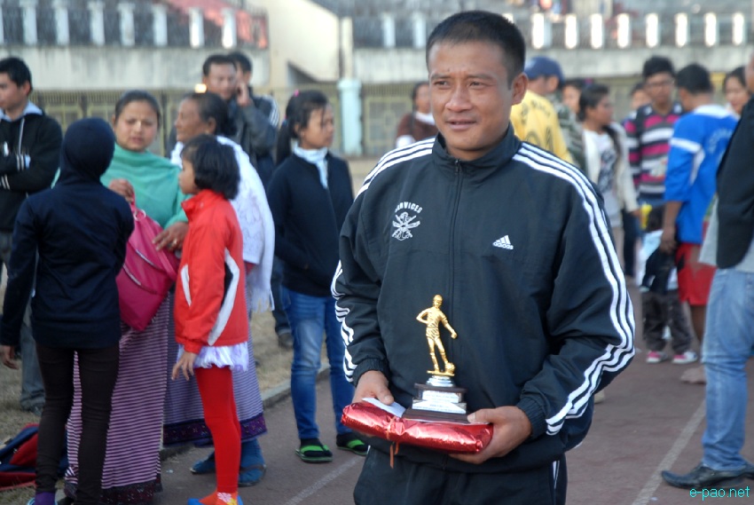 Gordon Lalrahchurra of  ARC, Shillong :  e-pao Man of the Match award  at 56th CC Meet Football :: 15 January, 2013