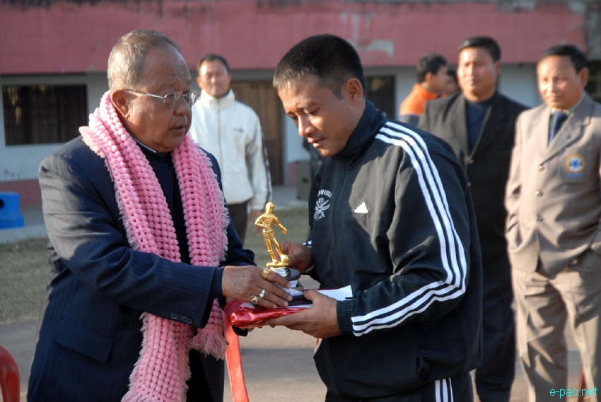 Gordon Lalrahchurra of  ARC, Shillong :  e-pao Man of the Match award  at 56th CC Meet Football :: 15 January, 2013