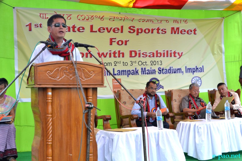 1st State Level Sports Meet for Person with Disability at Khuman Lampak :: 02 October 2013