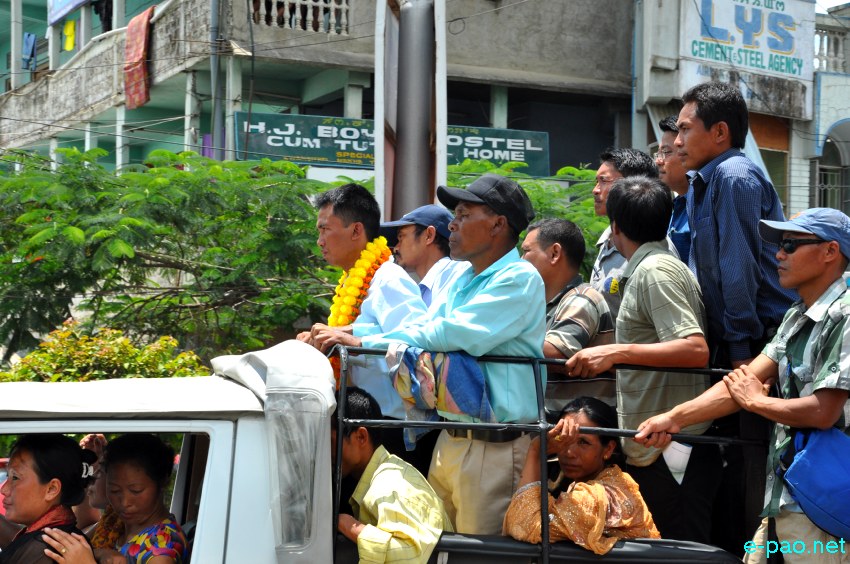 Reception of the 1st North East India Mount Everest Expedition Team at Airport & Khuman Lampak Main Stadium :: 06 June 2013