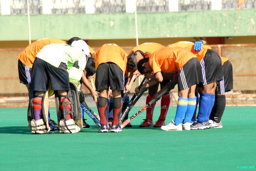 A match during 14th Dr Kanti Mukherjee Memorial Invitation Hockey Tournament 2012-13