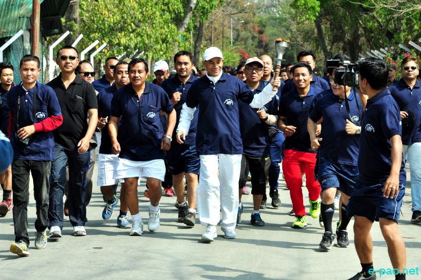 6th Journalists' Sports Meet: Opening Day with Torch rally from Kangla to Manipur Press Club :: March 22 2016
