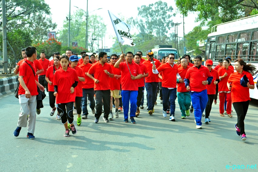 8th AMWJU Journalist Annual Sports Meet: Torch march from Kangla to Manipur Press Club :: 1st March 2018