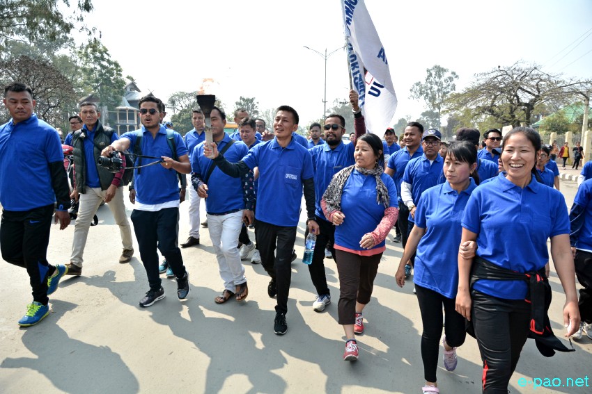 Torch Rally of 9th Annual Journalists Sports Meet from Kangla, Imphal :: 20 March 2019