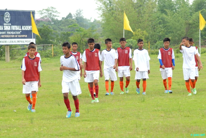 Birachandra Memorial Sporting Club (BMSC) Football Team final phase training at Taobungkhok Makha Leikai, Imphal :: 1st week of June 2013