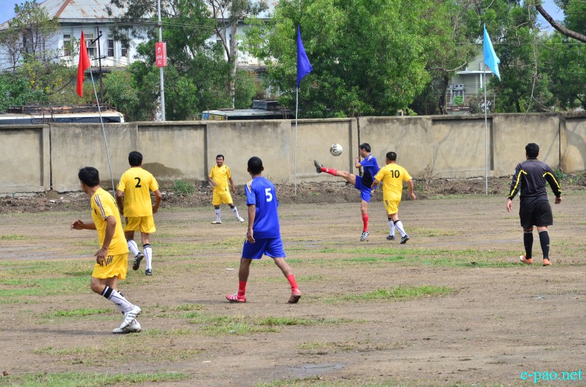 A football match during Annual Sports Meet, 2015 held at DM College Campus :: 4th April 2015