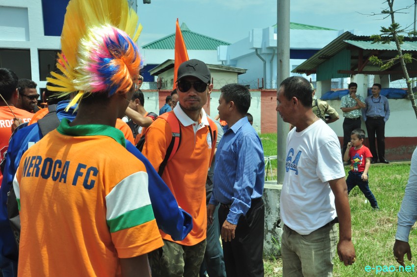 NEROCA FC,  winner of 2nd Division League 2016-17 received at Imphal Interntional Airport ::  24th May 2017