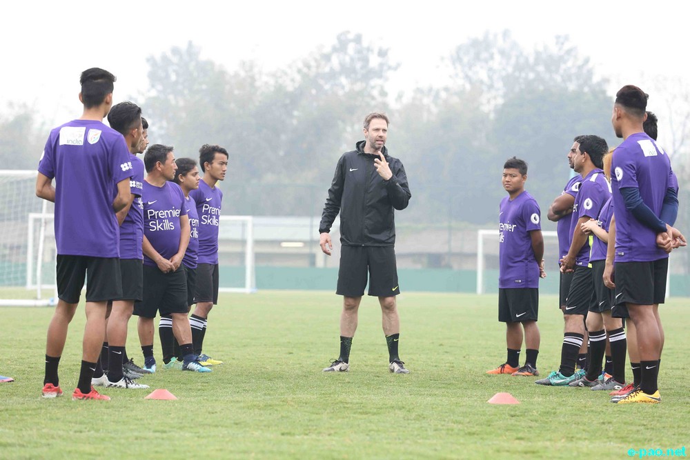 Premier League coaches train participants from northeast at a special camp at Guwahati :: 18 March 2018