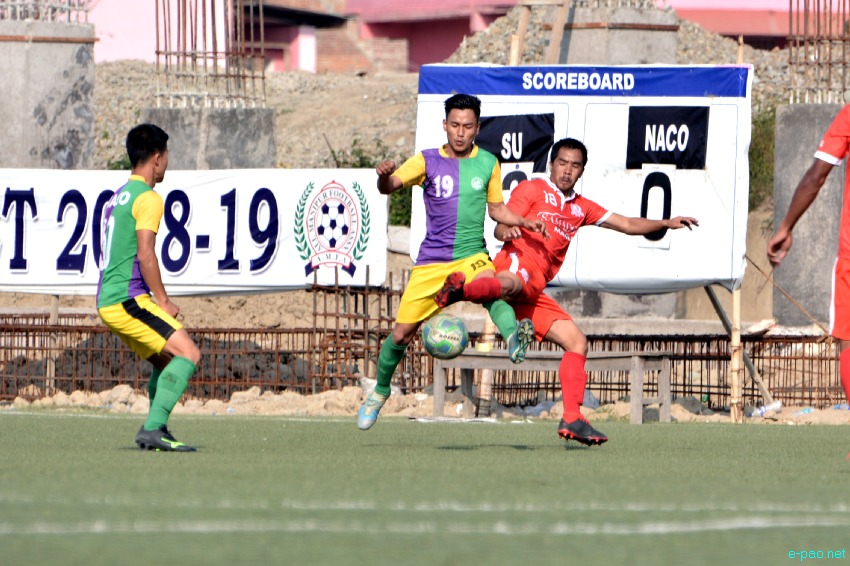 61st CC Meet Invitation Football Tournament 2018-19 : Sagolband United vs NACO  at  Khuman Lampak :: 11 March 2019