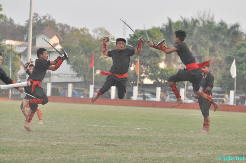 Thang-Ta : Cultural programme performed at 57th Mountain Division Exhibition Polo Match at Polo Ground :: 20 Feb 2016