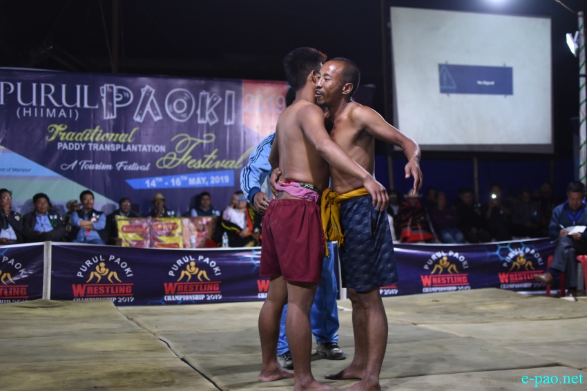 Traditional Wrestling at Poumai Purul Hiimai 'Paoki' Paddy Transplantation Festival at Purul , Senapati :: 14th May 2019